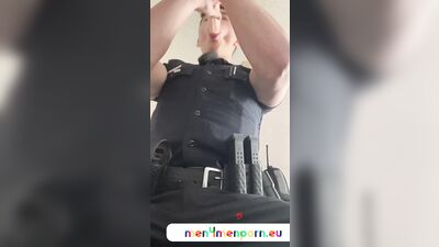 Watch Cj Clarkofficial, the horny cop, use his toy to pleasure himself