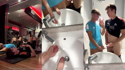 Gym slut Svandylove gets her ass stretched bareback by a hot guy