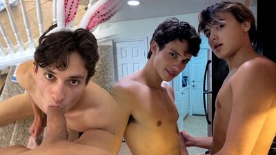 Watch cjclarkofficial and Valentino Aston's steamy blowjob skills with a juicy veiny cock