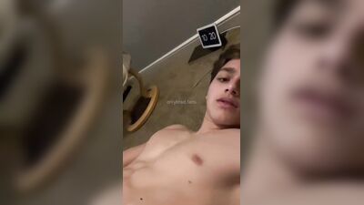 Braden Sherota fingers himself and jerks off up close