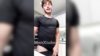 Braden Sherota's dirty talk leads to a hot cumshot on his big dick