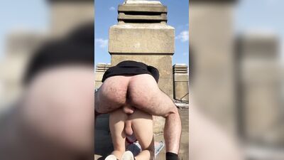Aguxxxtin gets her tight ass drilled raw on the rooftop
