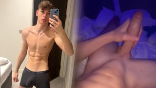 Kai Woods, the 18-Year-Old College Student, Jerks Off His Massive Dick with Passionate Pleasure