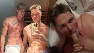 European 6’7 athlete first time getting head from a guy - Louraint & Czechgaytwins