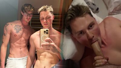 European 6’7 athlete first time getting head from a guy - Louraint & Czechgaytwins