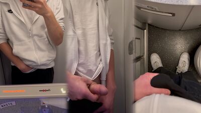 Risky Masturbation And Cumming On The Airplane - Fedehub_Twink